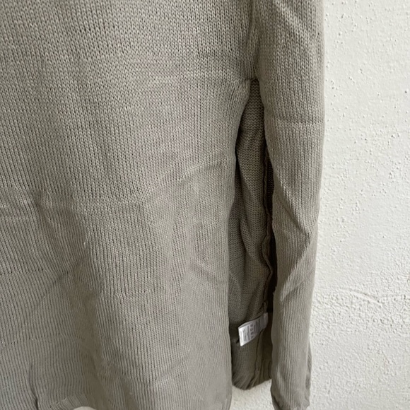 Zeagoo Woman Gray Long Sleeve Side Slit Long Sweater Dress, Size XL - Picture 5 of 9